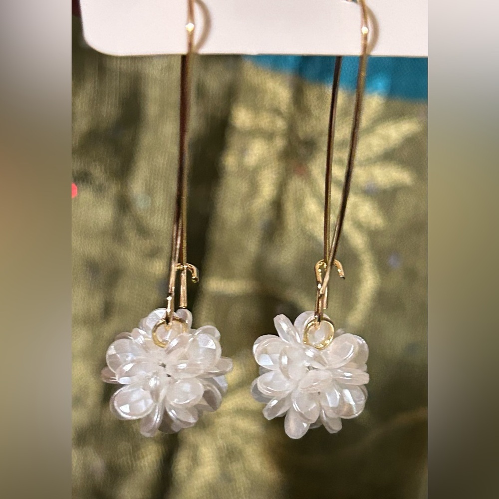 Dangle Pear Like drop Ball Earrings